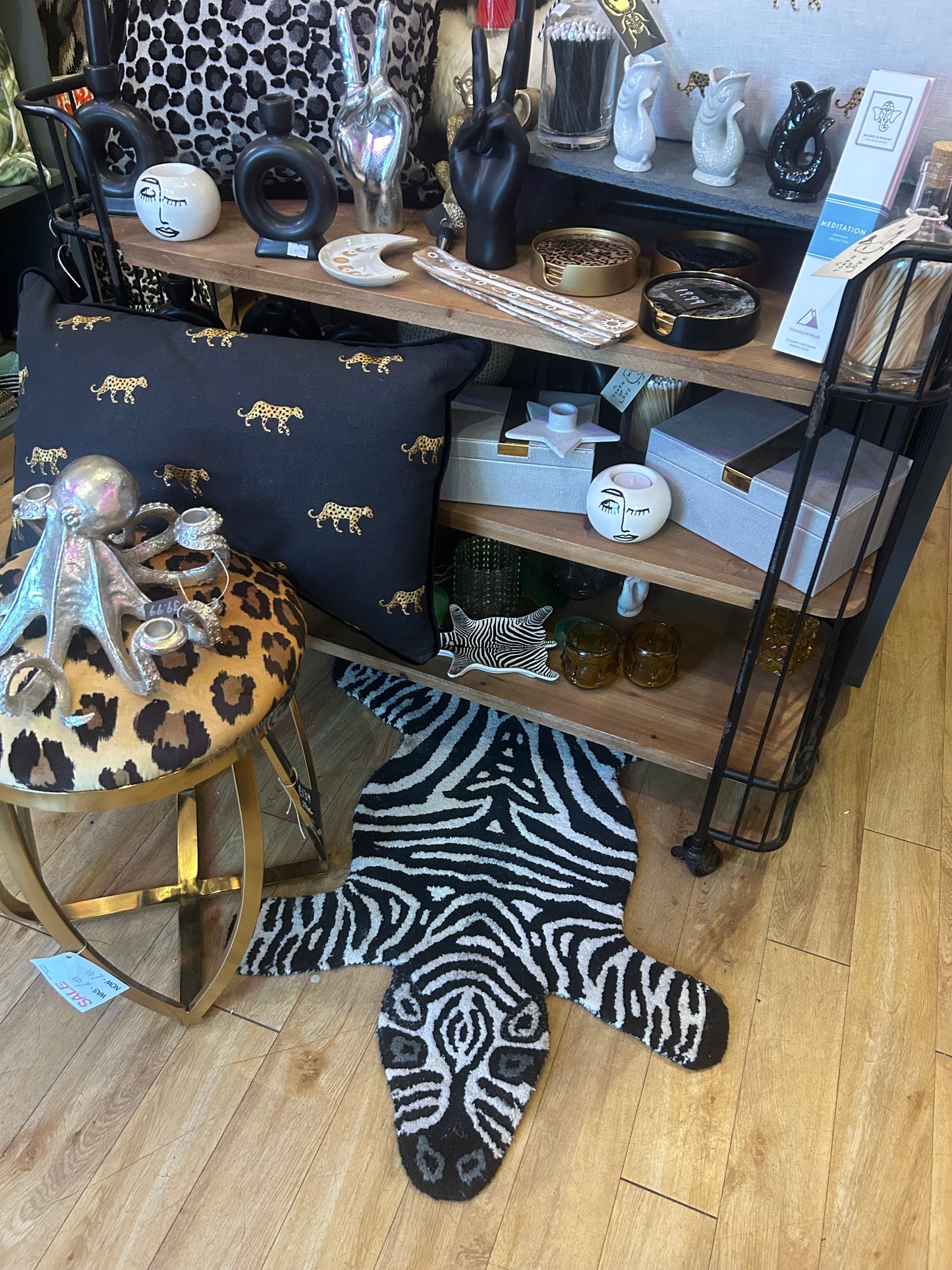 Hand Tufted Zebra Rug