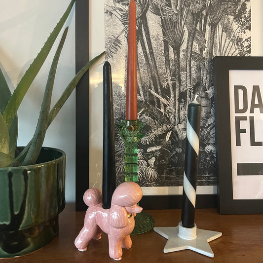 Pink Poodle Candle Holder