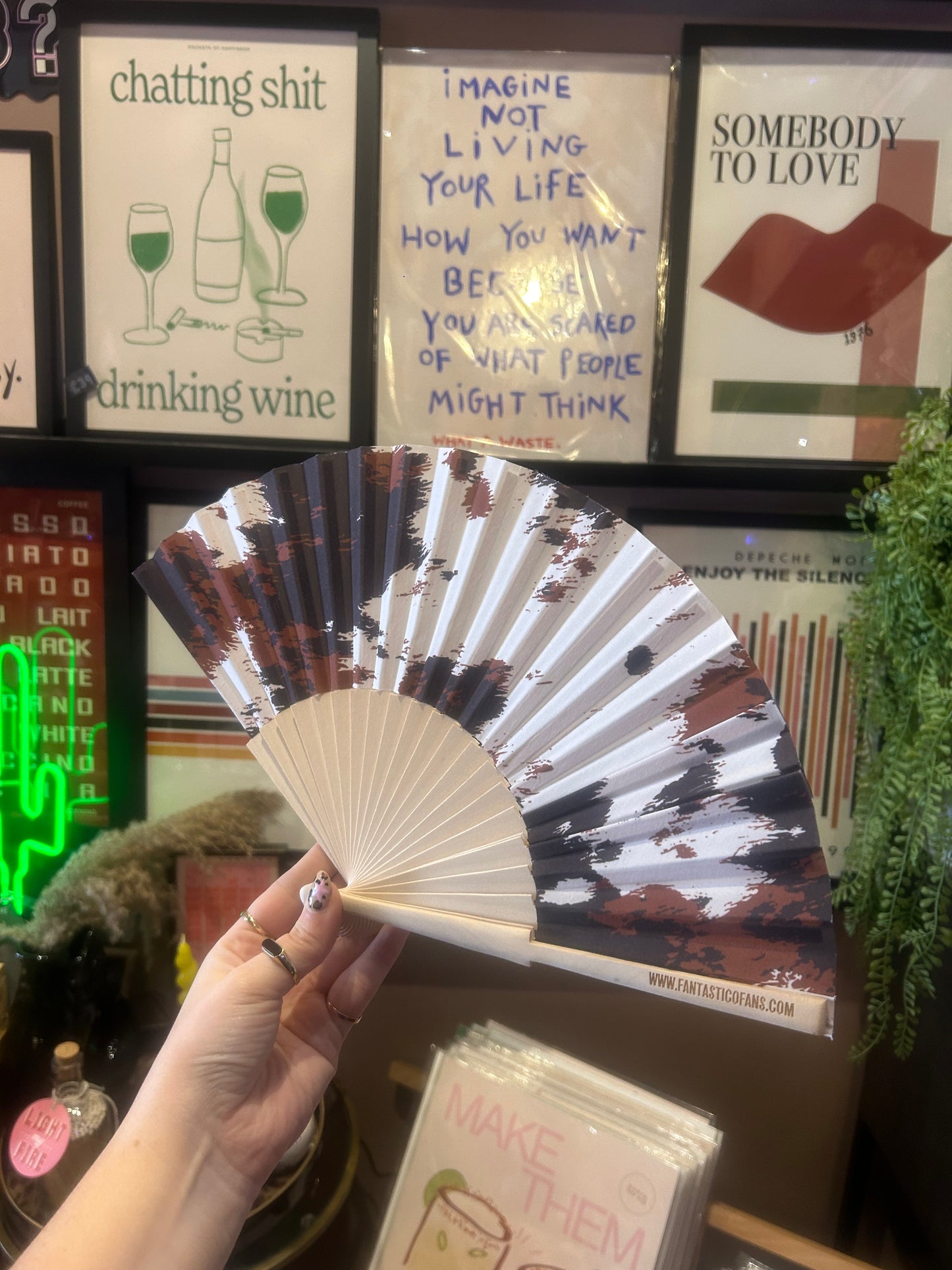Cow Print Fan