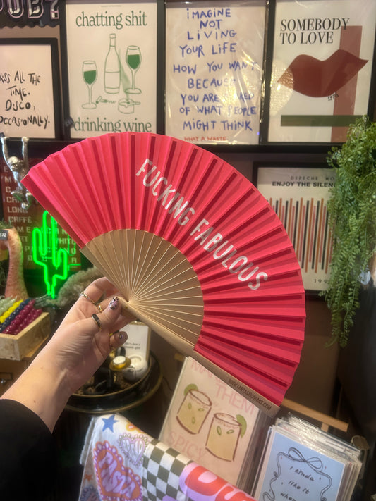'Fucking Fabulous' Pink Fan