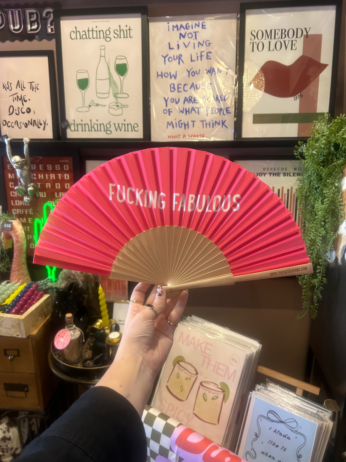 'Fucking Fabulous' Pink Fan