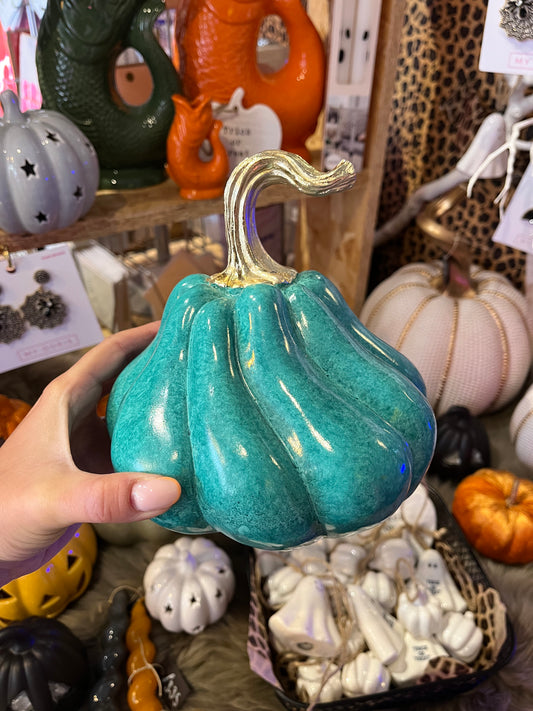 Teal Blue Pumpkin