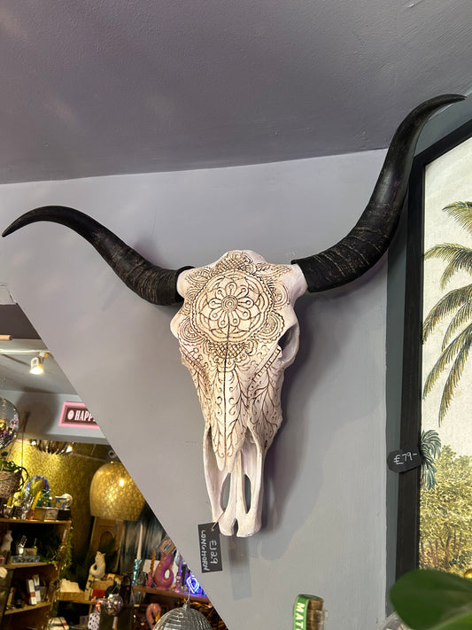 Longhorn Faux Skull