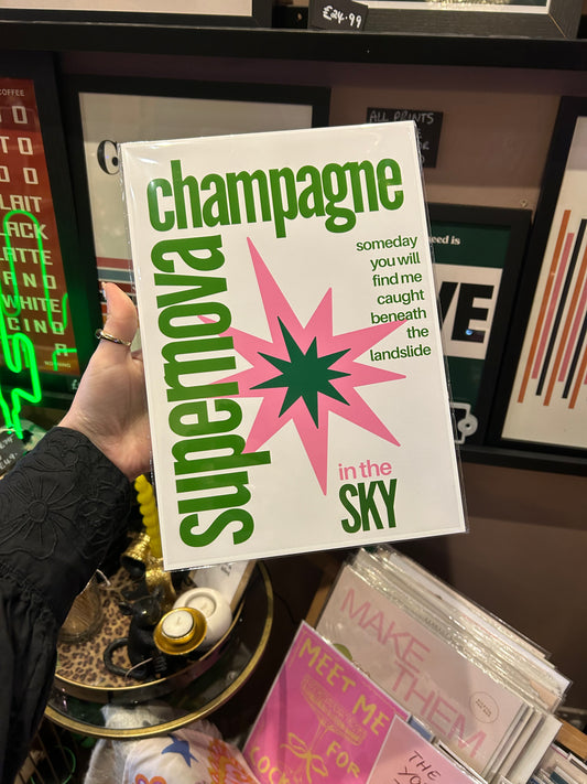Champagne Supernova A4 print