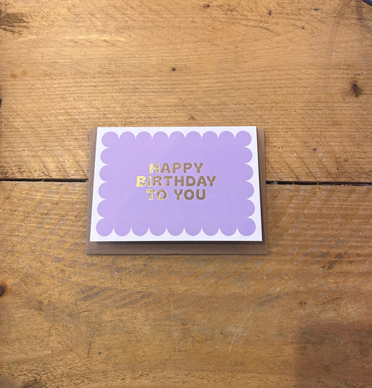 'Happy Birthday to you' Card