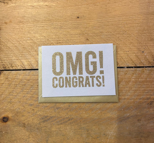 'OMG Congrats' Card