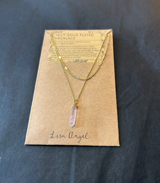 Rose Quartz Double Chain Necklace