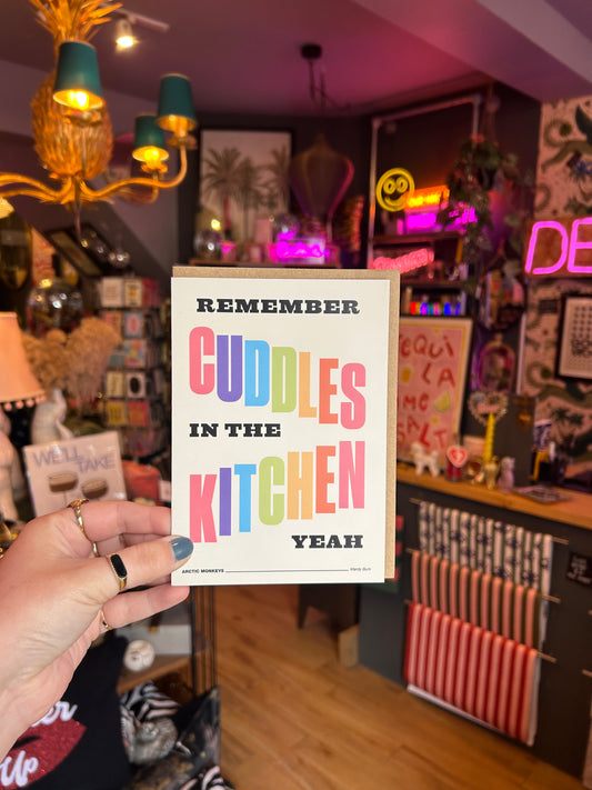 Cuddles In the Kitchen Card