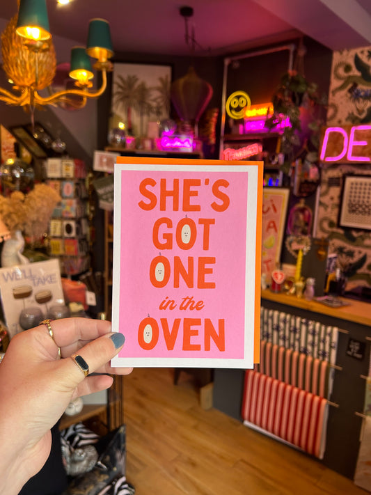 She's Got One In The Oven Card
