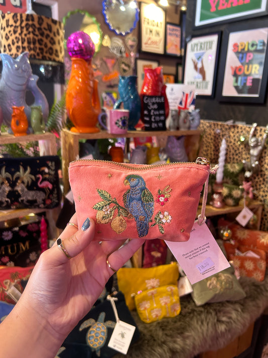 Elizabeth Scarlett Tropical Parrot Coin Purse