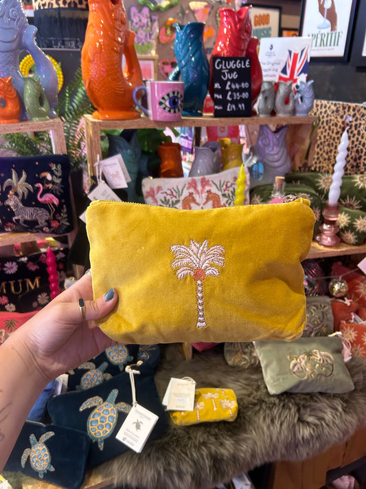 Elizabeth Scarlett Sunrise Palms Mini Pouch