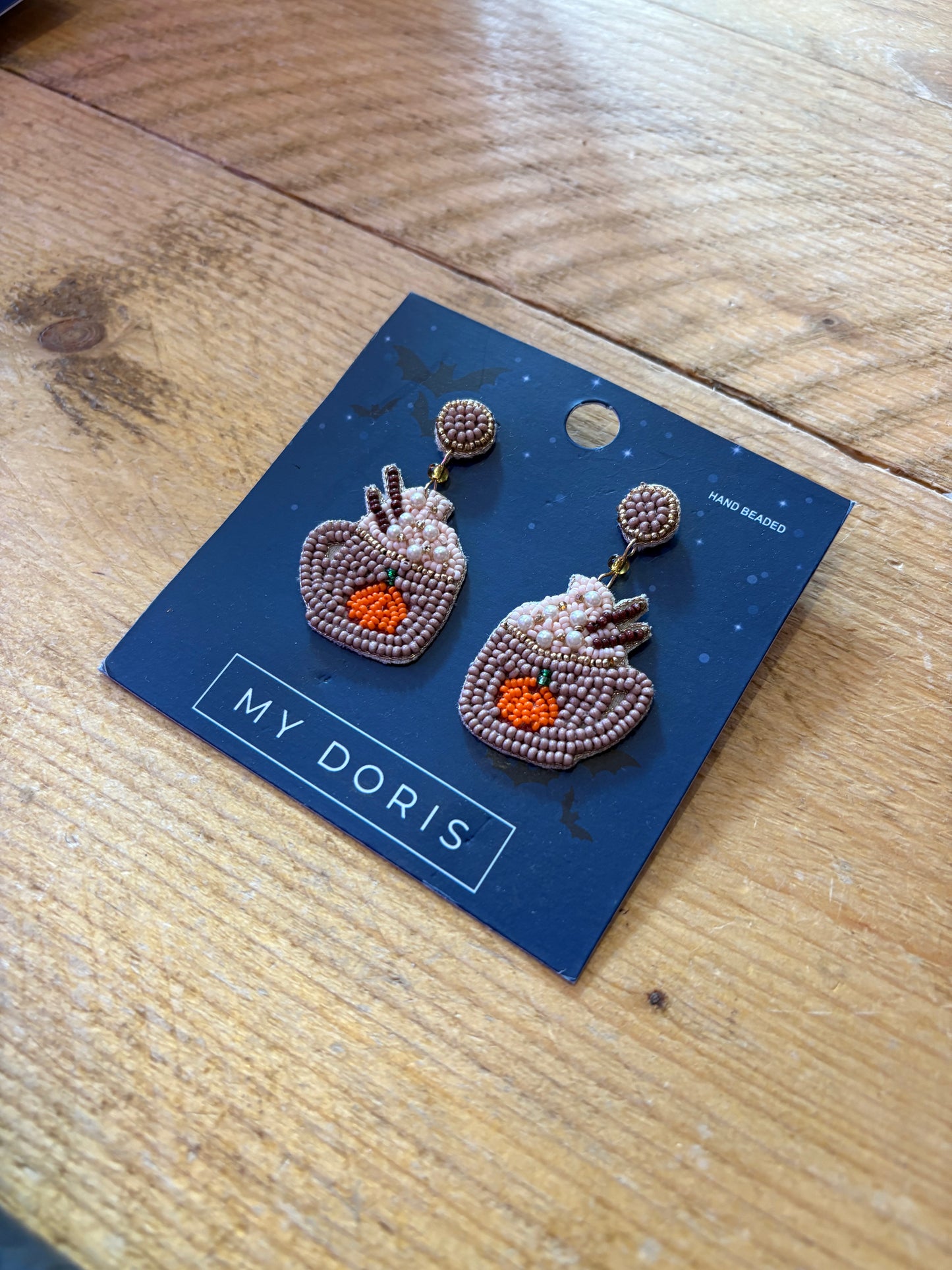 Pumpkin Spiced Latte Beaded Earrings