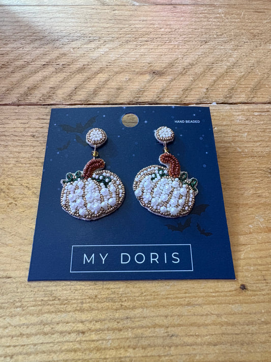 White Pumpkin Earrings
