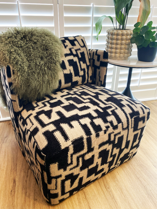 Monochrome Pattern Club Chair