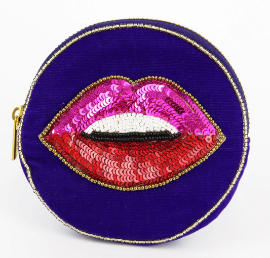 Beaded Lip Coin purse