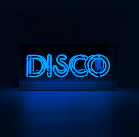 Blue ‘DISCO’ neon