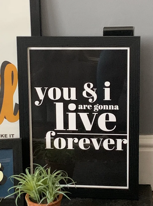 Live Forever A3 Framed Print