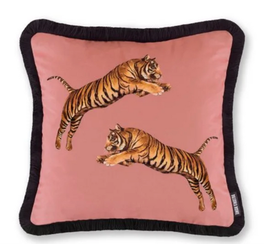 Paloma Home - Pink Pouncing Tiger cushion