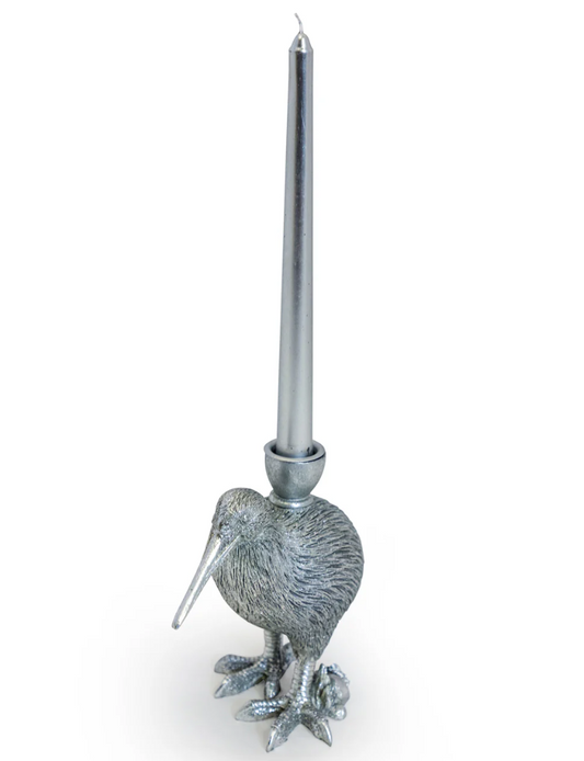 Silver Kiwi Candle Holder