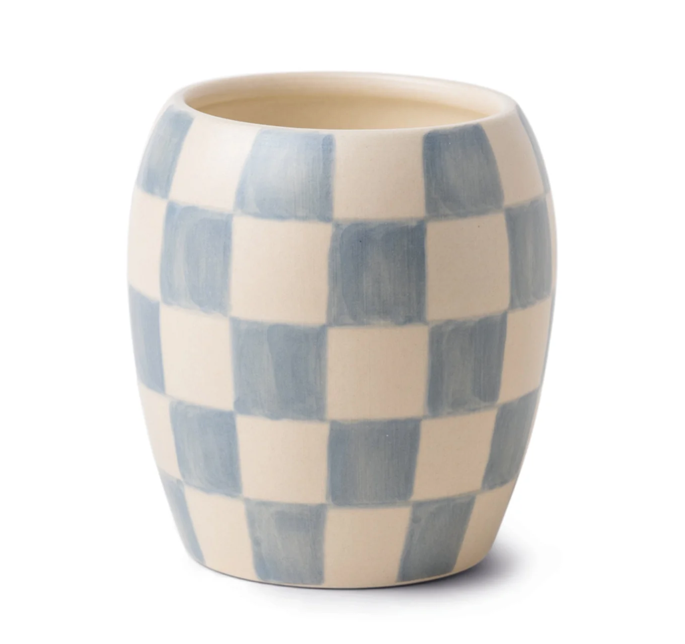 Blue Checkerboard Candle