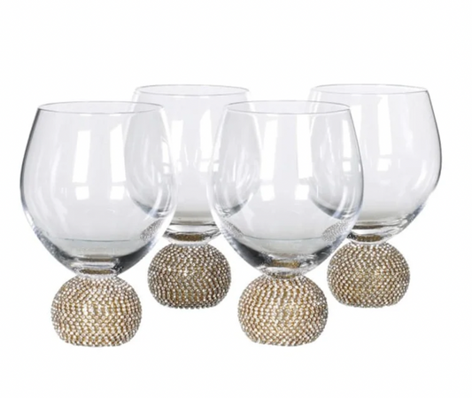 Diamanté water glasses - Set of 4