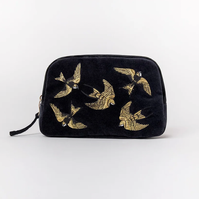 Elizabeth Scarlett Swallow cosmetic bag