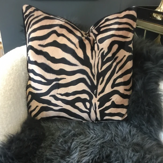 Faux fur antelope print scatter cushion