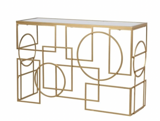 Gold console table