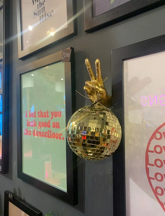 10cm Gold disco ball