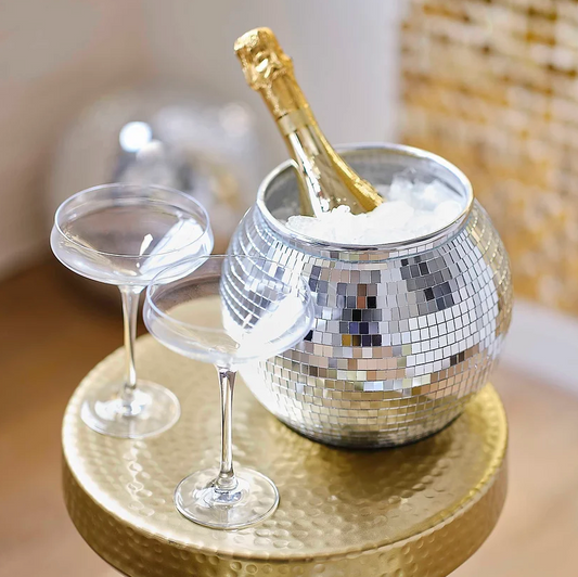 Silver Disco Ball Ice Bucket