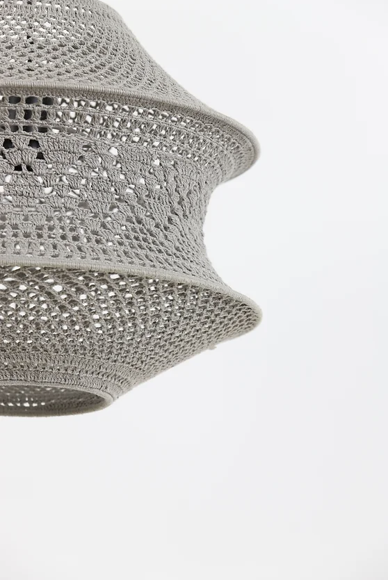 Grey Crochet Style Ceiling Light