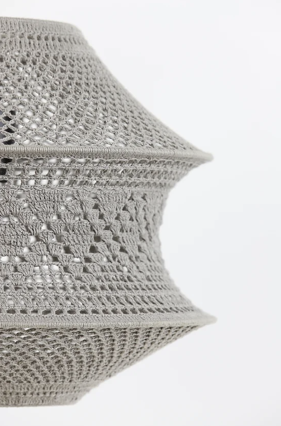 Grey Crochet Style Ceiling Light
