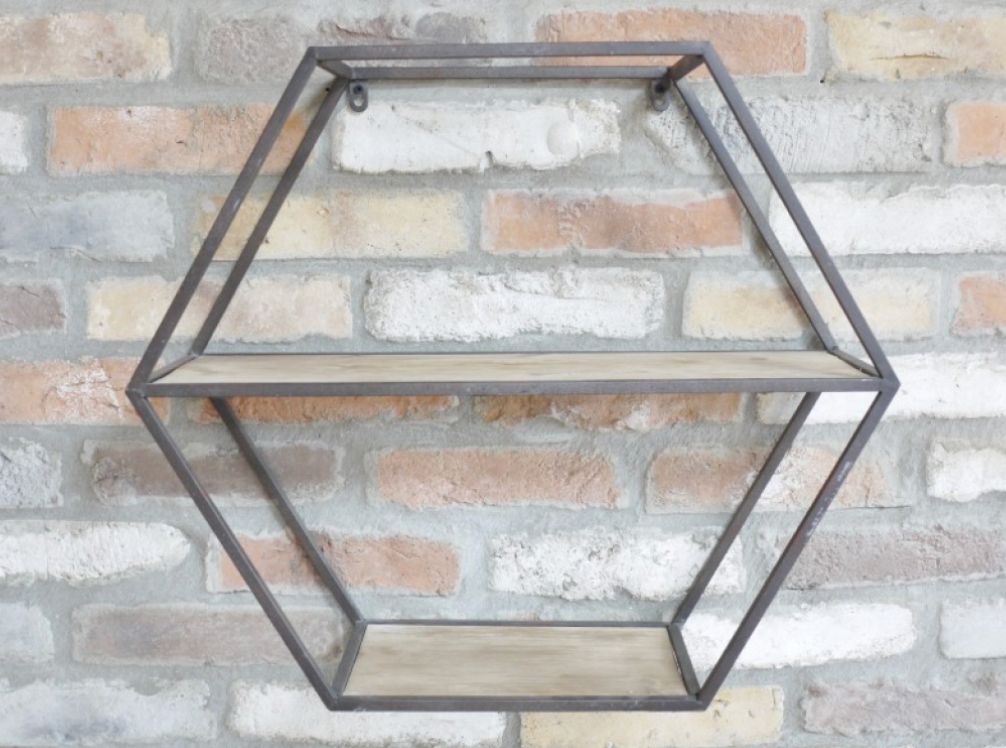 Hexagonal Metal Shelf