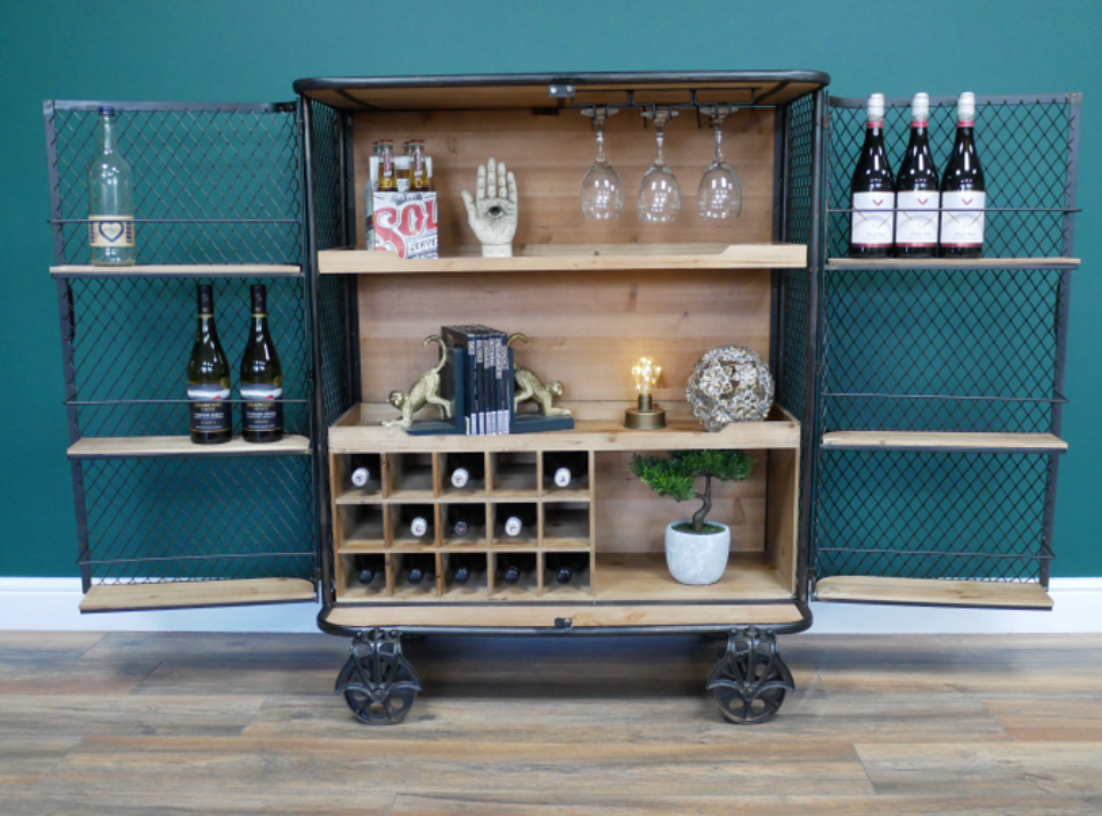 Industrial Bar Cabinet