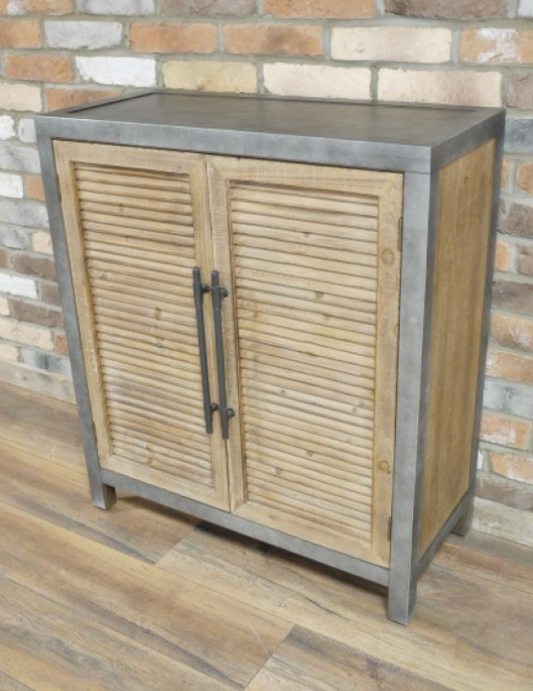 Industrial Metal & Wood Cabinet