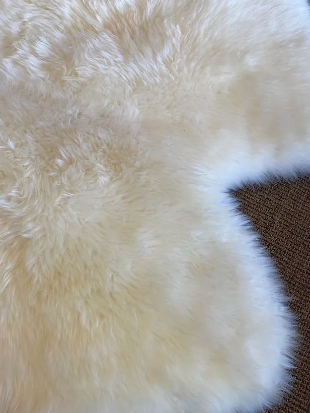 Ivory sheepskin rug