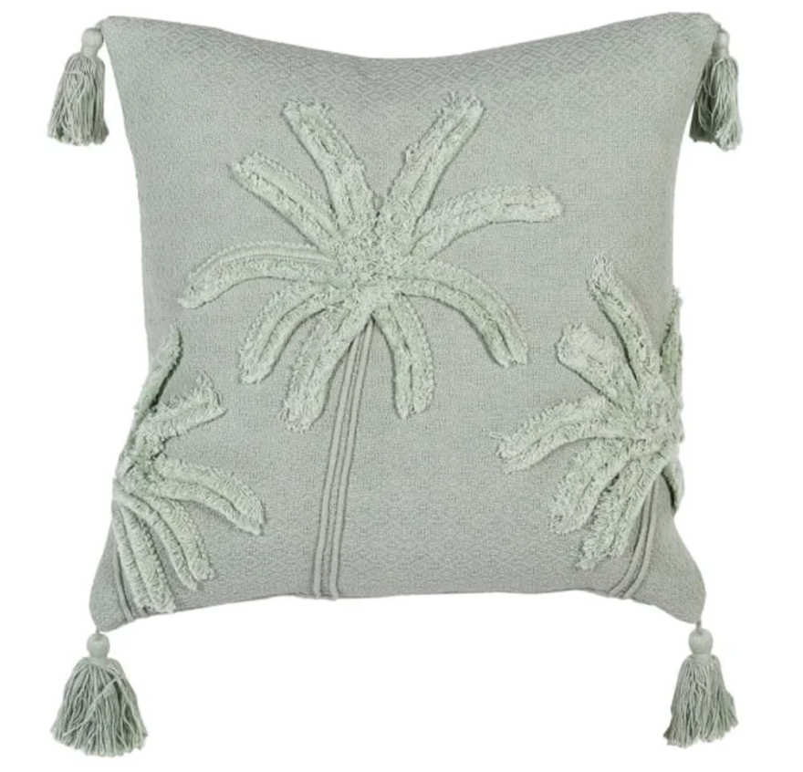 Mint Green Palm Cushion