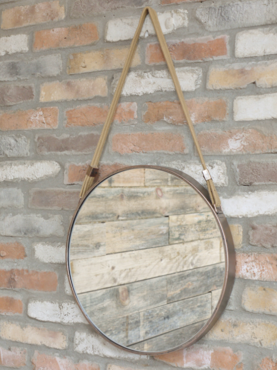 Round Rope hanging mirror