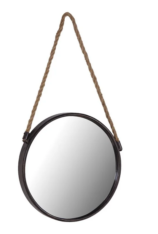 Round Ship's Mirror with Rope