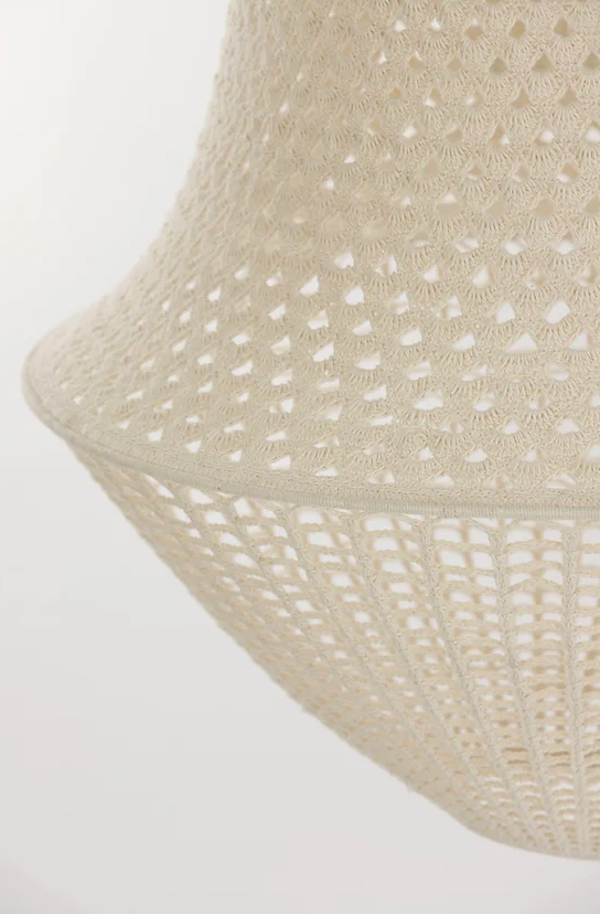Natural Cream Crotchet Style Hanging Ceiling Light