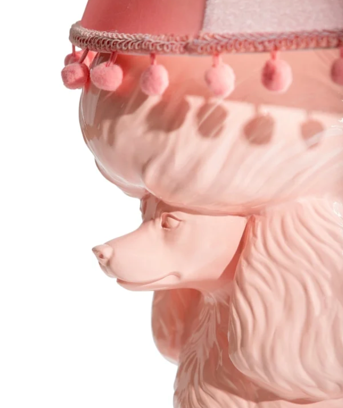 Pink poodle table lamp