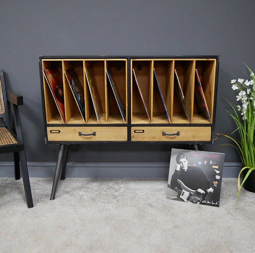 Retro Vinyl Filing Cabinet