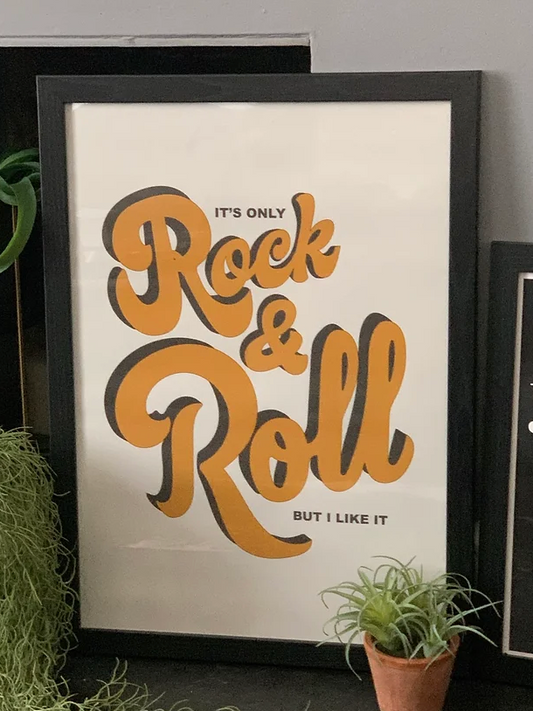 Rock And Roll A2 Framed Print