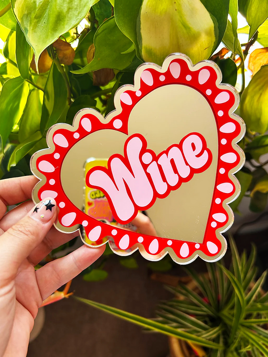 Wine Heart Mirror
