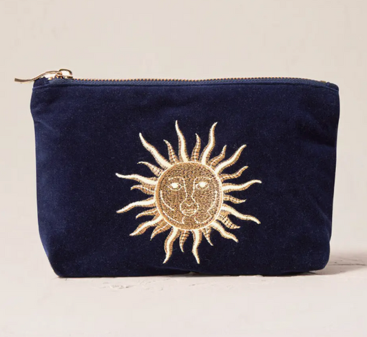 Elizabeth Scarlett Sun Goddess Navy Mini Pouch