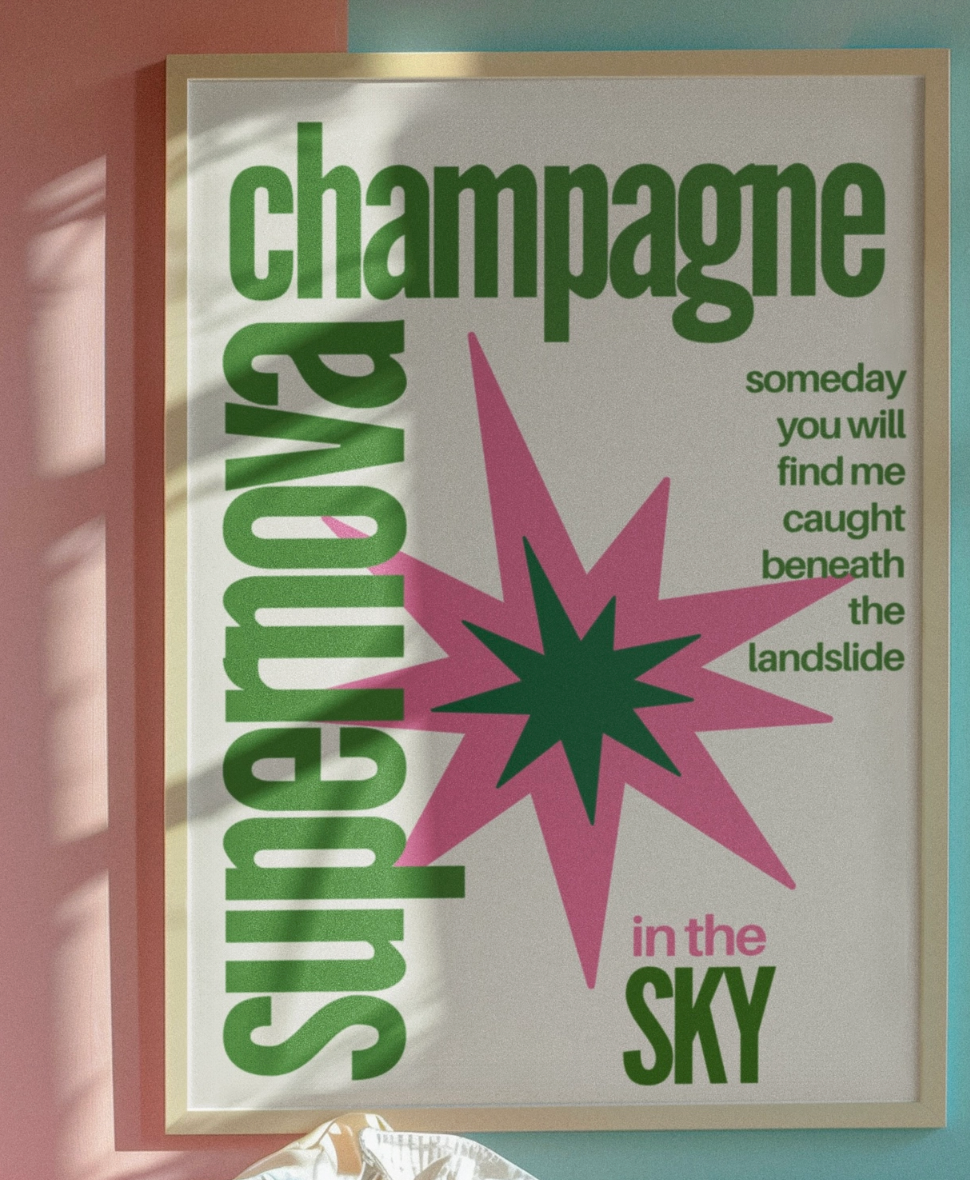 Champagne Supernova A4 print