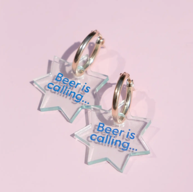 Beer Is Calling Earrings