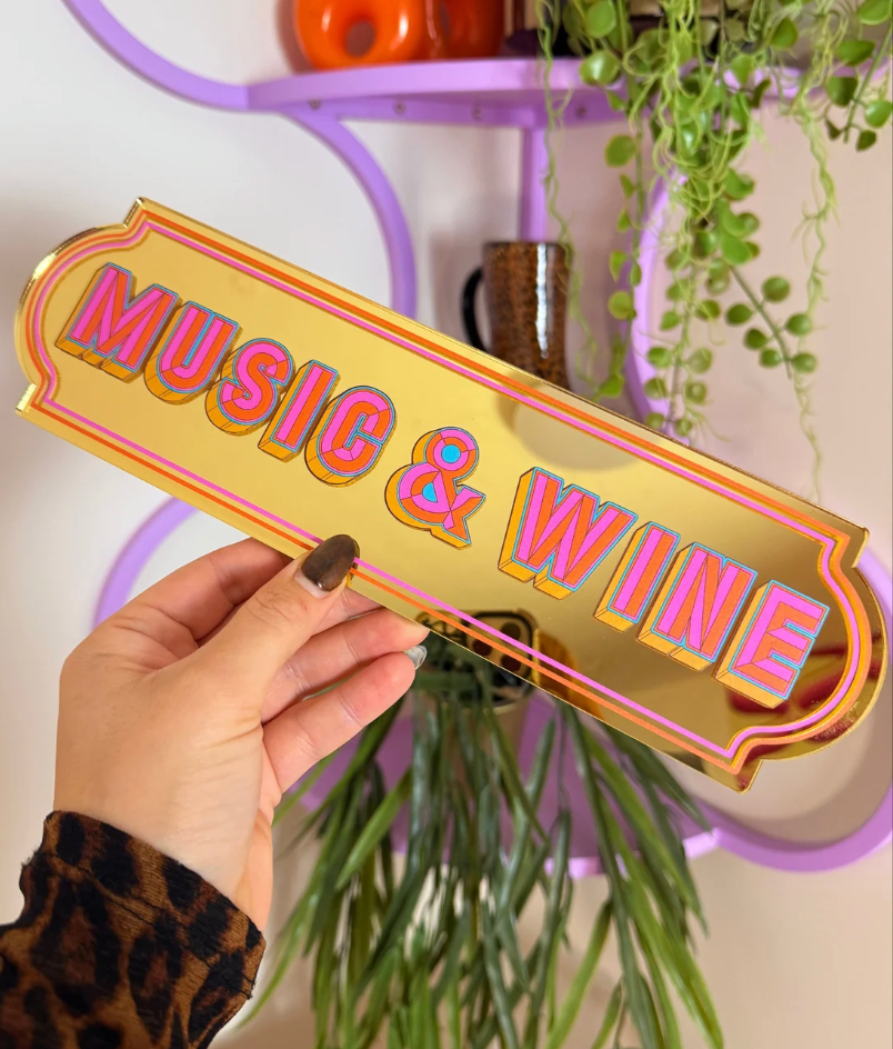 Music And Wine Mirror