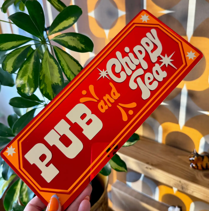Pub & Chippy Tea Mirror