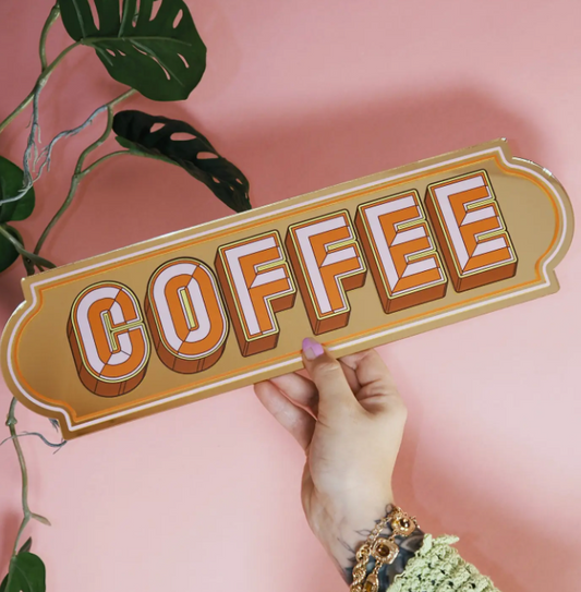 Coffee Rectangle Sign